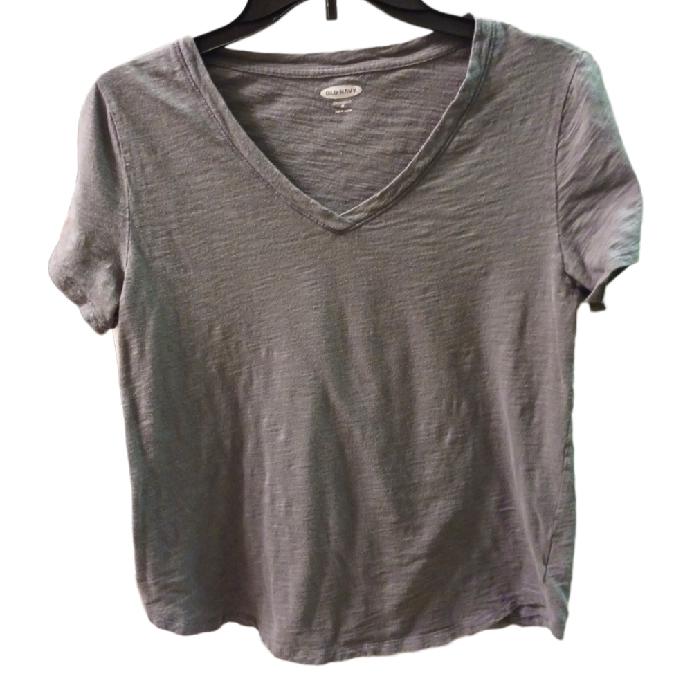 Grey V-neck Tee, Women's Medium